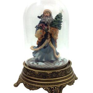 Franklin Mint Kriss Kringle Santa Claus Figurine Glass Dome F Klein NO MUSIC